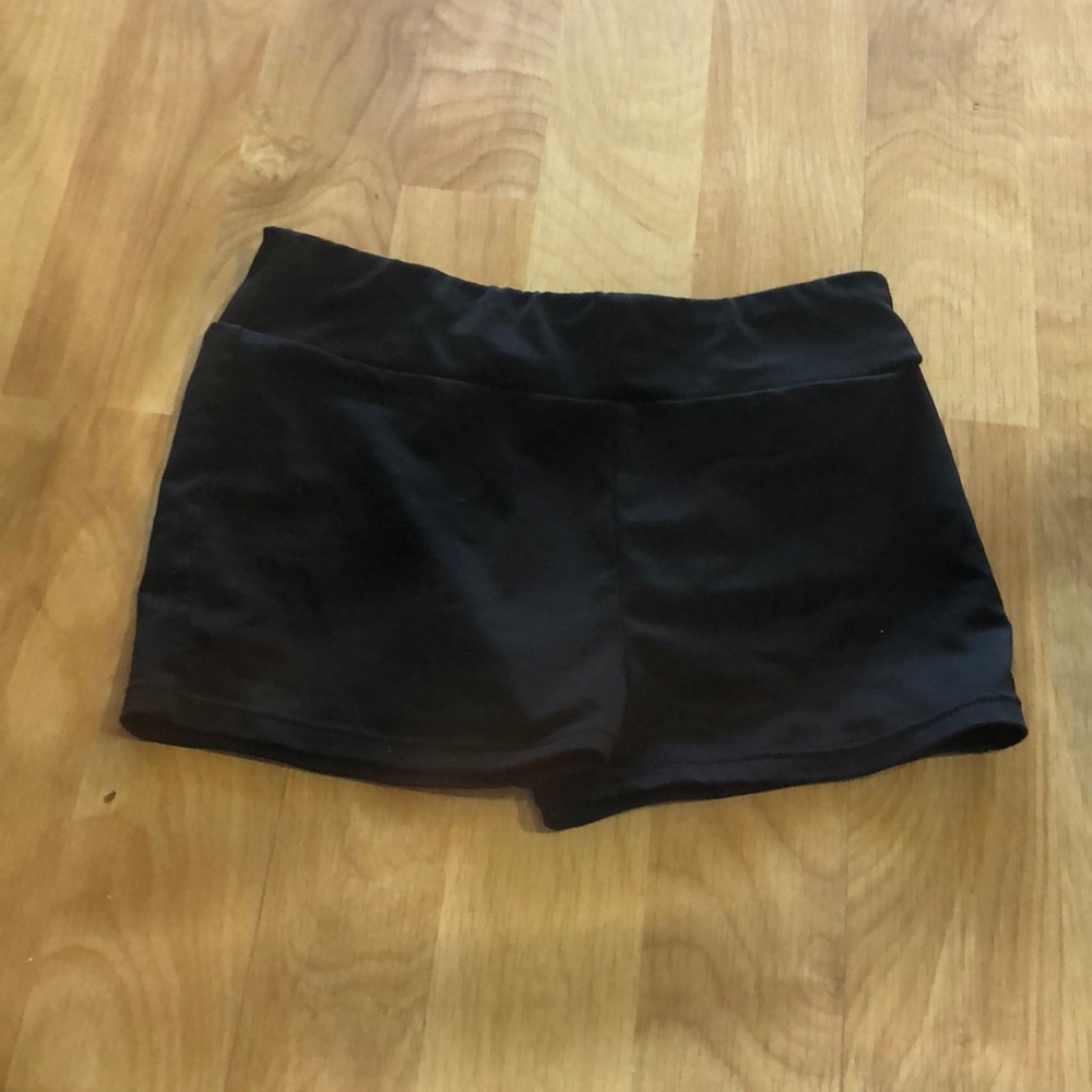 Black booty shorts